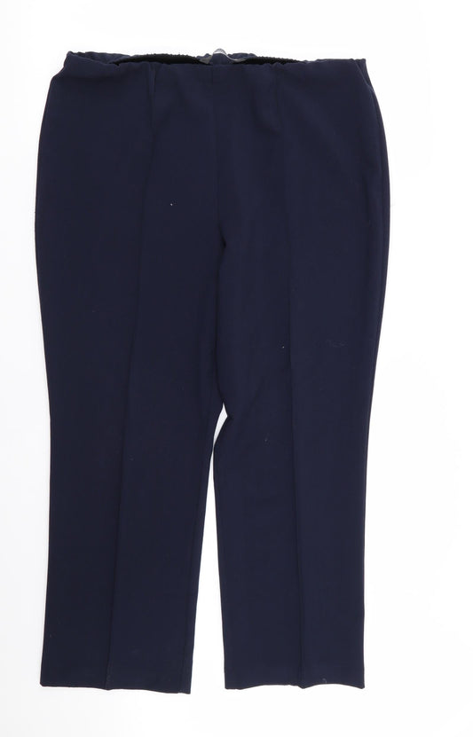bonmarche Womens Blue   Trousers  Size 16 L28 in - Stretch waistband