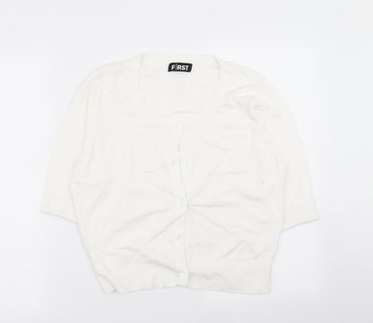 first avenue Womens White   Cardigan Jumper Size L