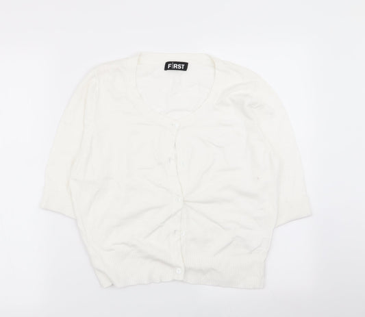 first avenue Womens White   Cardigan Jumper Size L