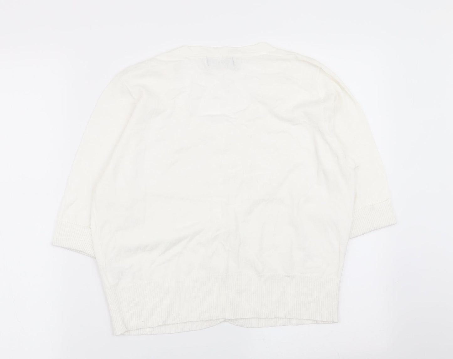 first avenue Womens White   Cardigan Jumper Size L