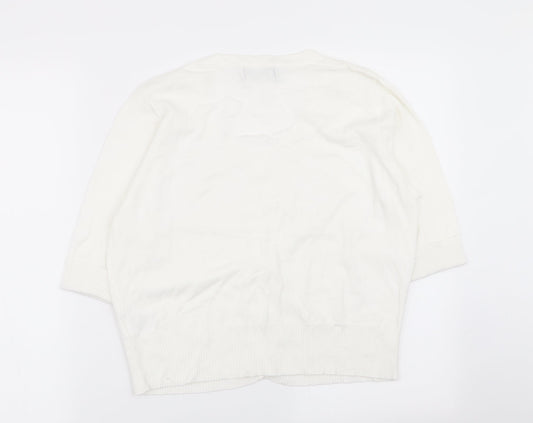 first avenue Womens White   Cardigan Jumper Size L