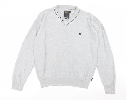 Le Breve Mens Grey   Pullover Jumper Size L