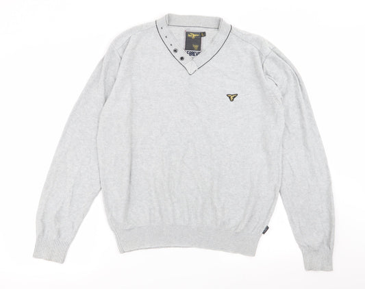 Le Breve Mens Grey   Pullover Jumper Size L