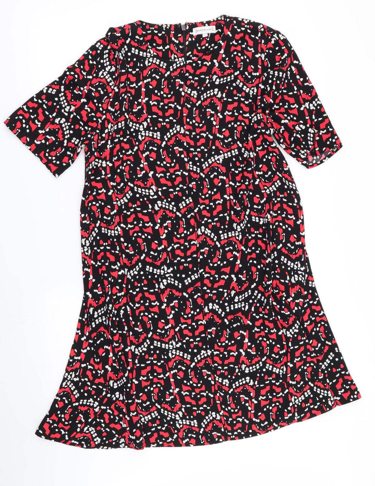Warehouse Womens Multicoloured Geometric  Fit & Flare  Size 12