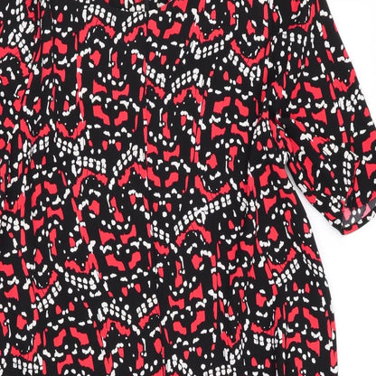 Warehouse Womens Multicoloured Geometric  Fit & Flare  Size 12