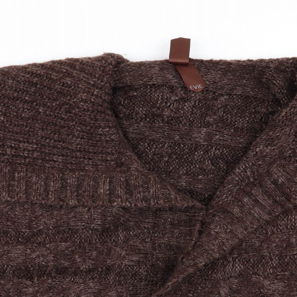 Womens UK Size 14 evie Brown Cardigan Jumper