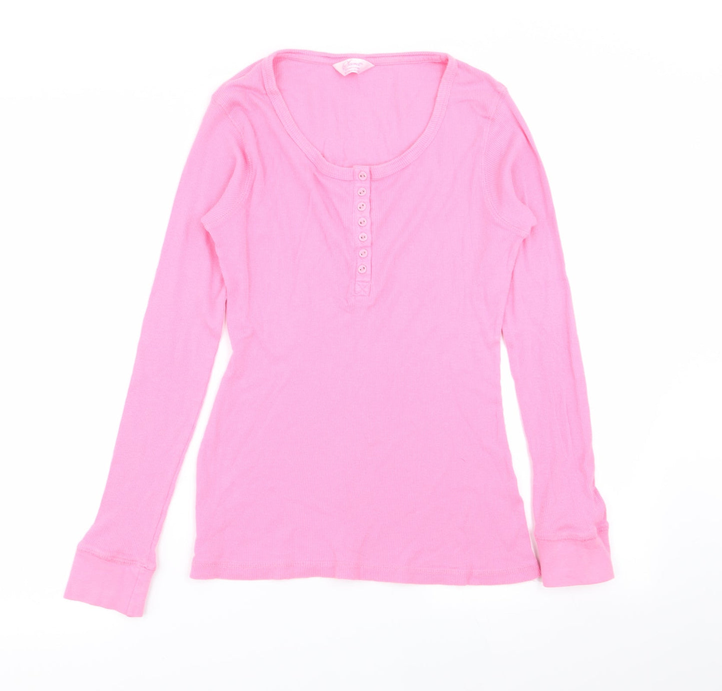 Secret Posessions Womens Pink Solid  Top Pyjama Top Size 12