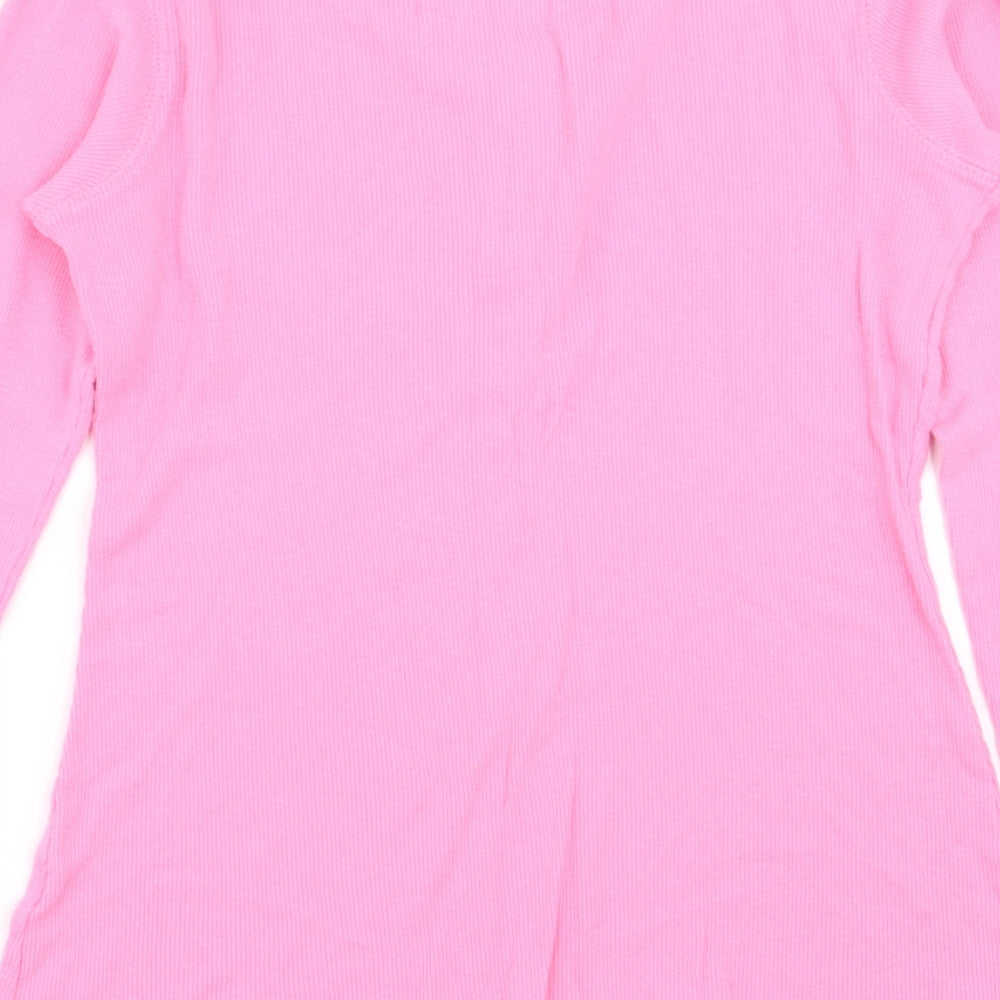 Secret Posessions Womens Pink Solid  Top Pyjama Top Size 12