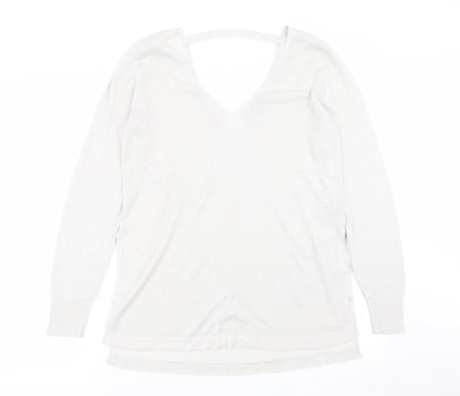 Womens UK Size L Oasis Silver Basic T-Shirt