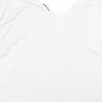 Womens UK Size L Oasis Silver Basic T-Shirt
