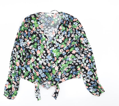Womens UK Size M H&M Multicoloured Basic Button-Up