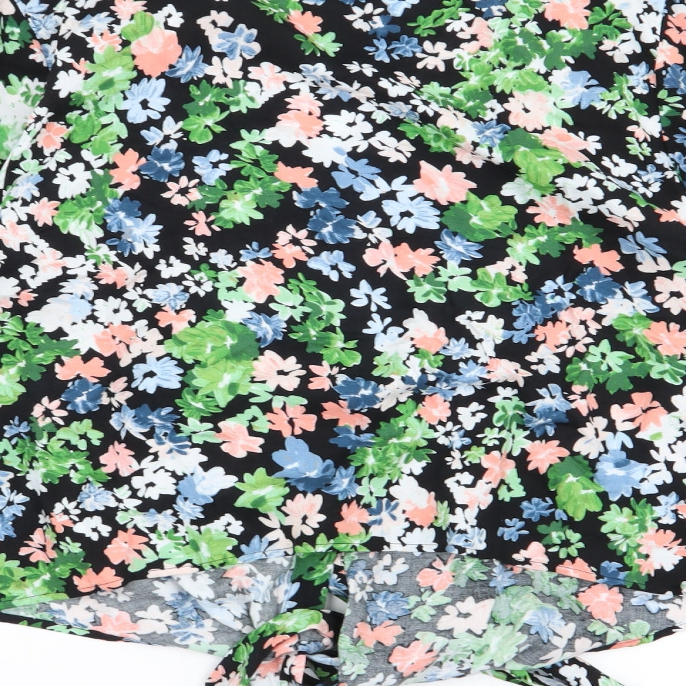 Womens UK Size M H&M Multicoloured Basic Button-Up