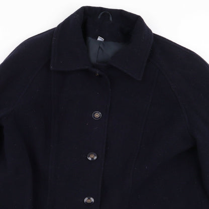 Preworn Womens Blue   Overcoat Coat Size 14