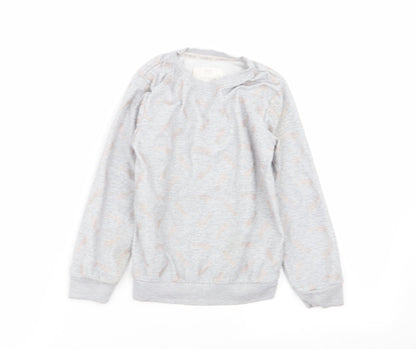 F&F Girls Grey Solid  Top Pyjama Top Size 5-6 Years