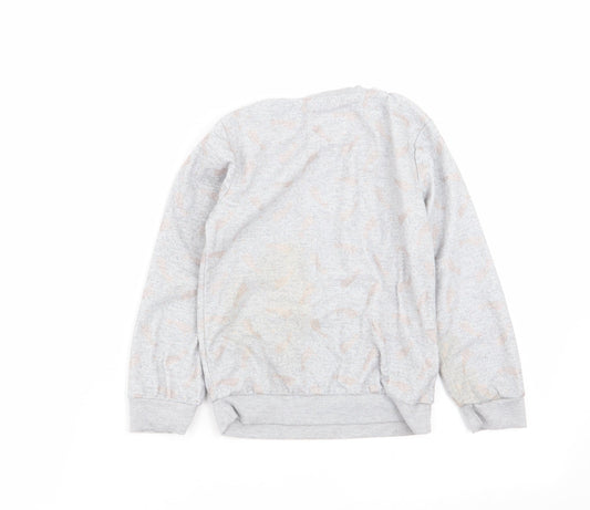 F&F Girls Grey Solid  Top Pyjama Top Size 5-6 Years