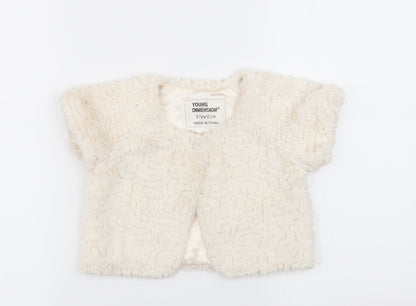 Young Dimension Girls Ivory   Cardigan Jumper Size 6-7 Years