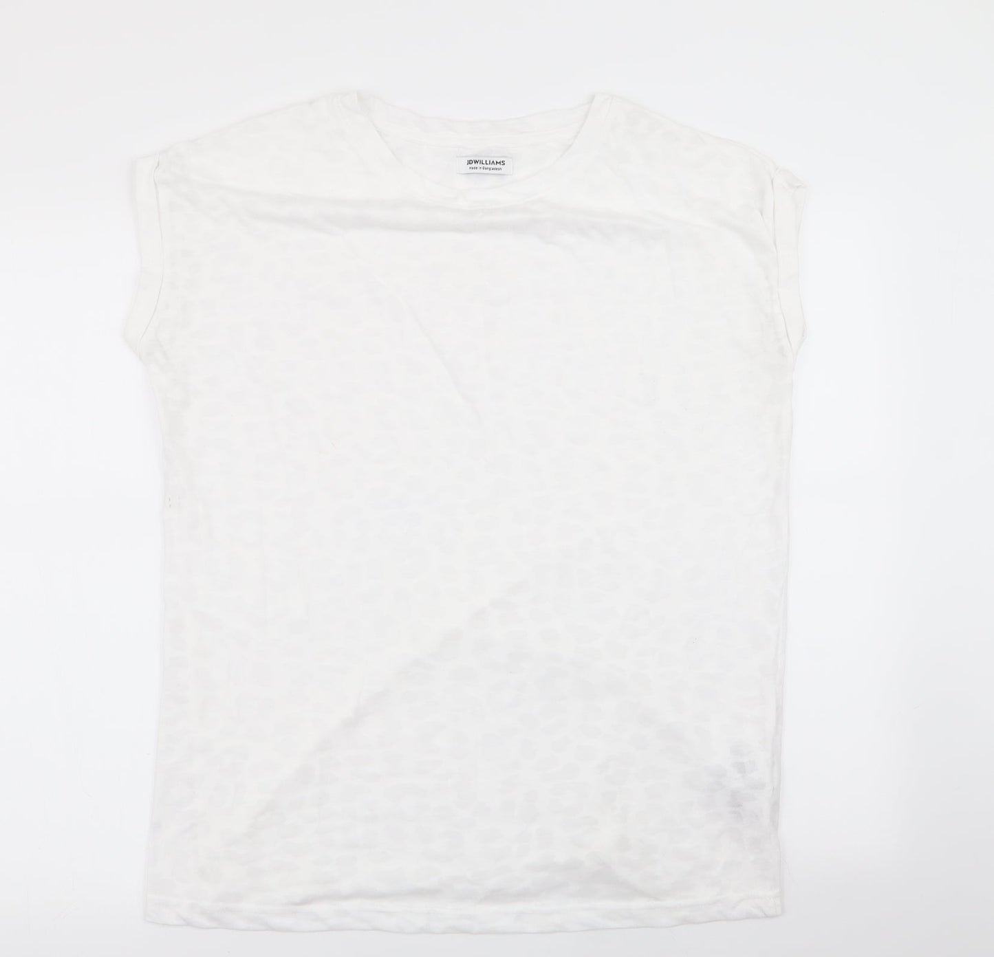 Womens UK Size 12 jd williams White Basic T-Shirt