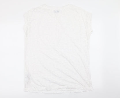 Womens UK Size 12 jd williams White Basic T-Shirt