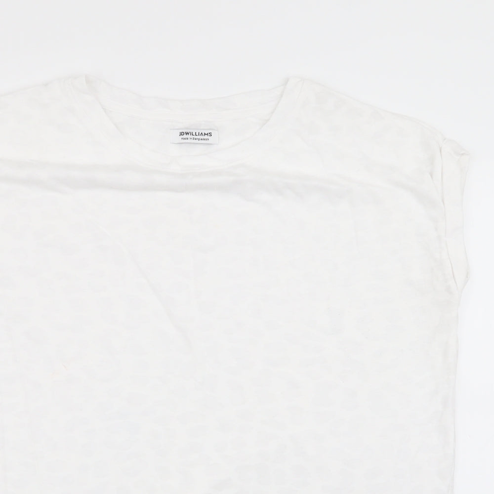 Womens UK Size 12 jd williams White Basic T-Shirt