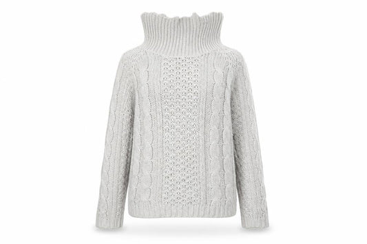 Womens UK Size 12 Cotton Traders Grey Pullover Jumper