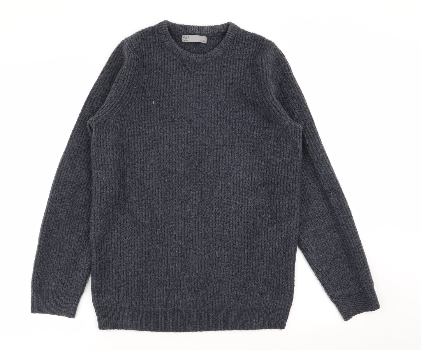 M&S Mens Blue   Pullover Jumper Size S