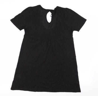 EVIE Womens Black   Basic Blouse Size 12