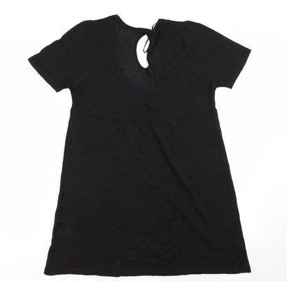 EVIE Womens Black   Basic Blouse Size 12