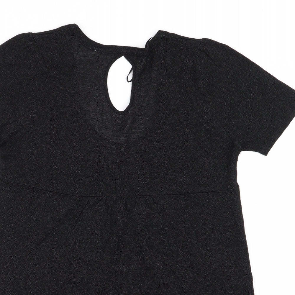 EVIE Womens Black   Basic Blouse Size 12