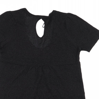 EVIE Womens Black   Basic Blouse Size 12