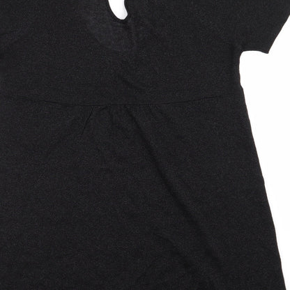 EVIE Womens Black   Basic Blouse Size 12