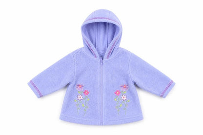 Asda George Girls Blue Floral  Full Zip Jumper Size 3-6 Months