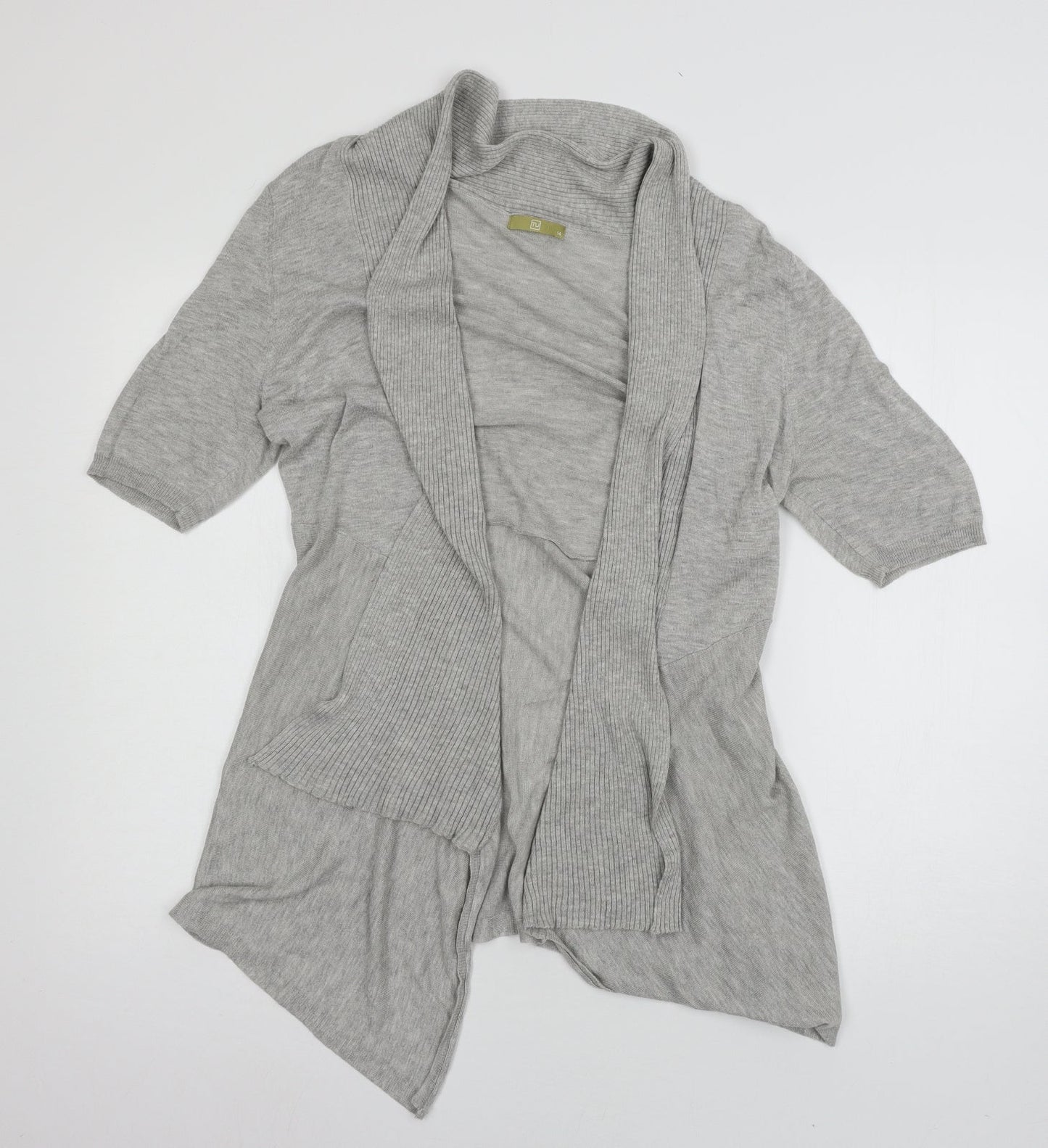 TU Womens Grey  Knit Cardigan Jumper Size 14