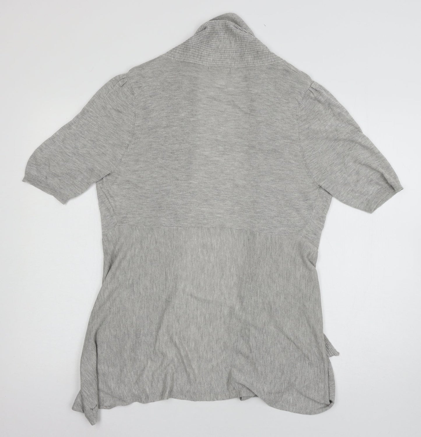 TU Womens Grey  Knit Cardigan Jumper Size 14