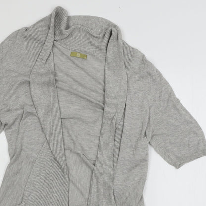 TU Womens Grey  Knit Cardigan Jumper Size 14