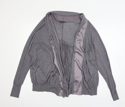 Womens UK Size 14 Miss Selfridge Grey Cardigan Jumper