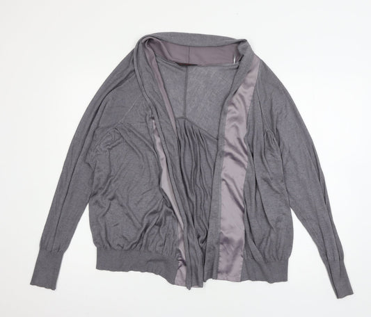 Womens UK Size 14 Miss Selfridge Grey Cardigan Jumper