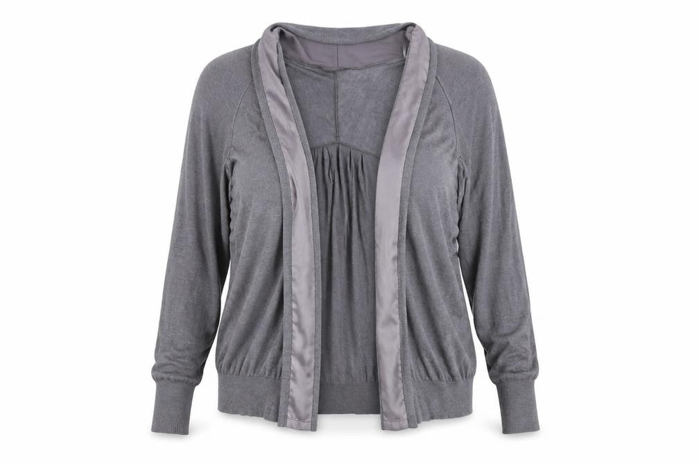 Womens UK Size 14 Miss Selfridge Grey Cardigan Jumper