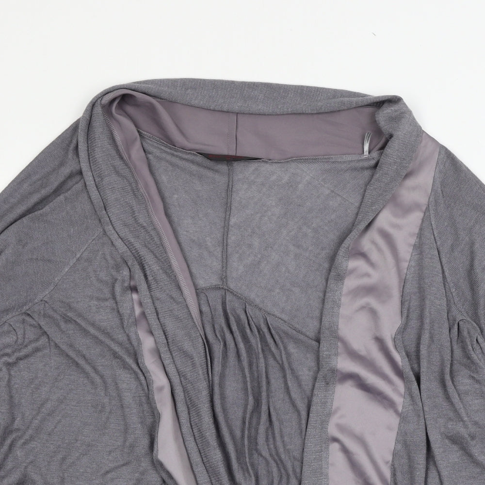 Womens UK Size 14 Miss Selfridge Grey Cardigan Jumper