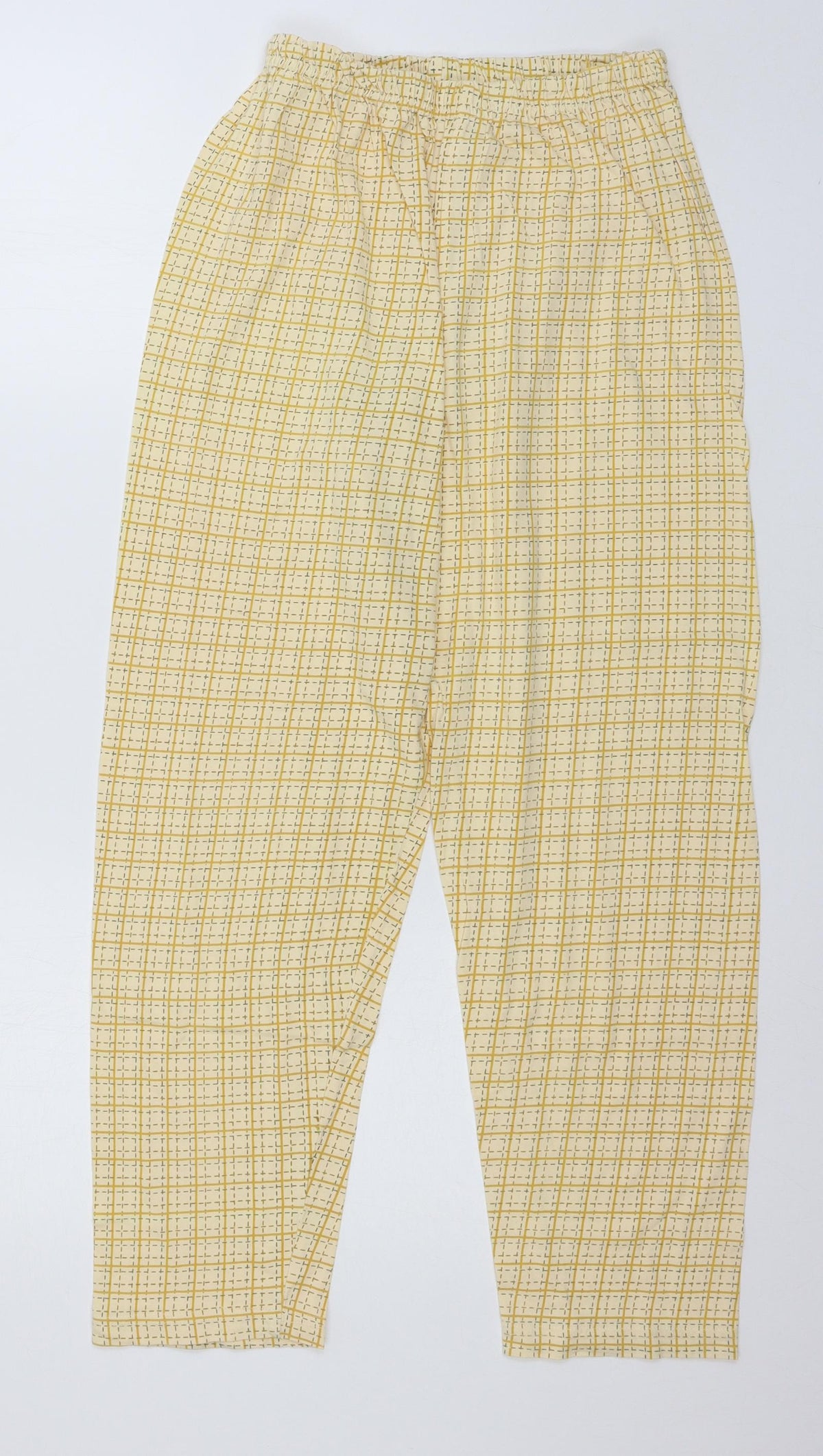 Depar Womens Yellow Geometric Jersey Top Pyjama Set Size M