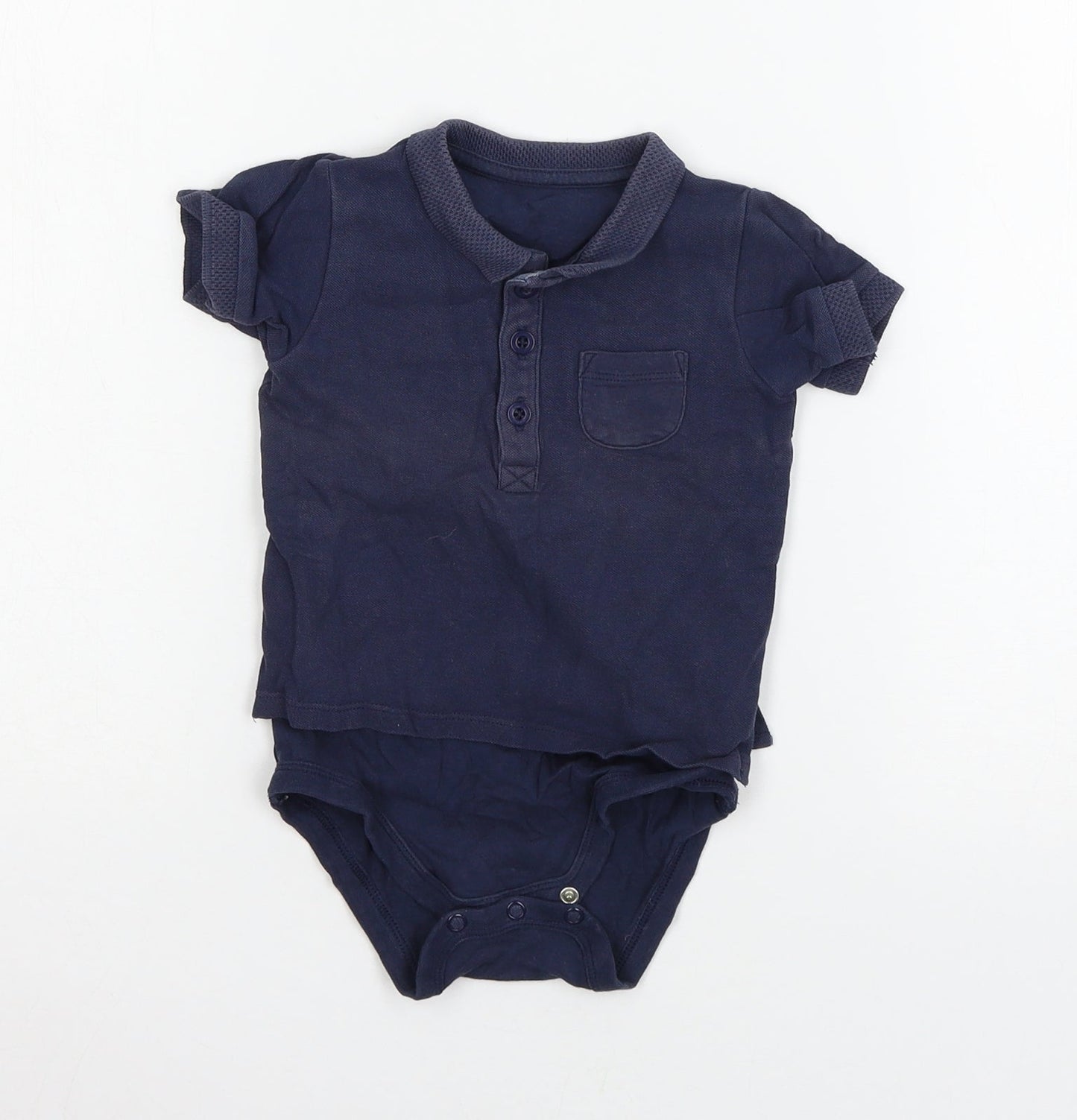 TU Boys Blue  Jersey Babygrow One-Piece Size 12-18 Months