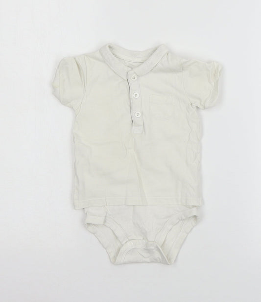 TU Baby White  Jersey Babygrow One-Piece Size 12-18 Months