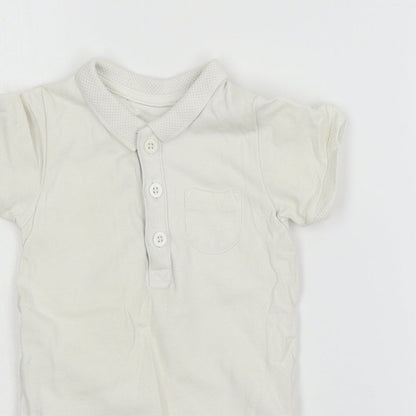 TU Baby White  Jersey Babygrow One-Piece Size 12-18 Months