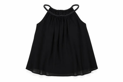 Gossip Womens Black  Chiffon Basic Tank Size M