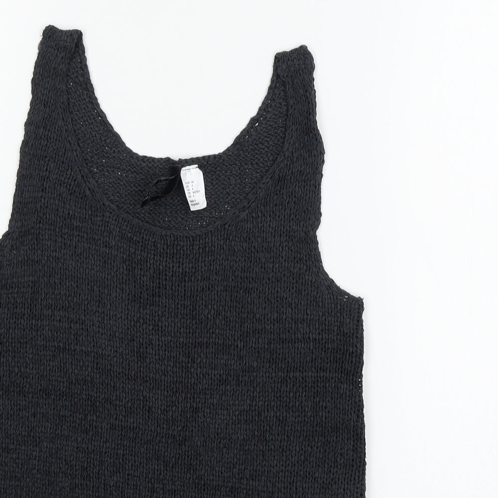 Womens UK Size 6 Divided Grey Basic Tank
