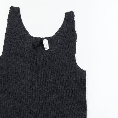 Womens UK Size 6 Divided Grey Basic Tank
