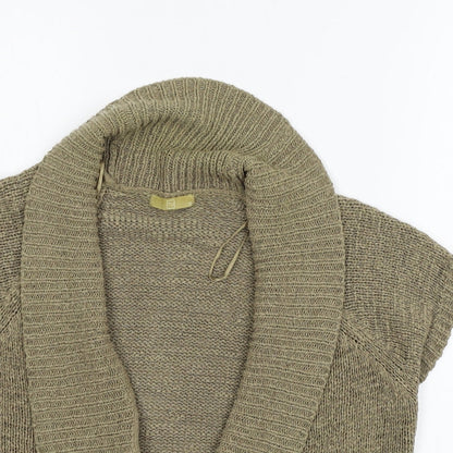 TU Womens Brown  Knit Cardigan Jumper Size 12