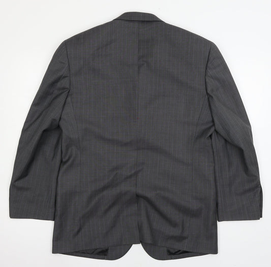 NEXT Mens Grey Striped  Jacket Suit Jacket Size L