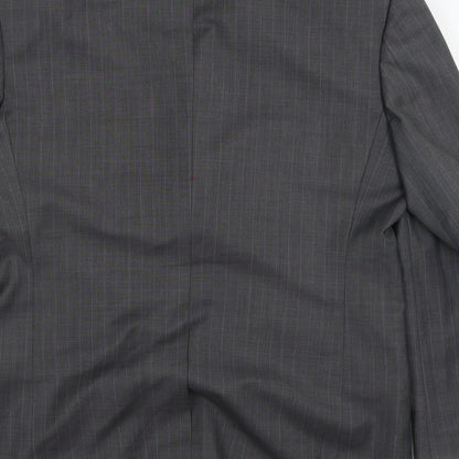 NEXT Mens Grey Striped  Jacket Suit Jacket Size L