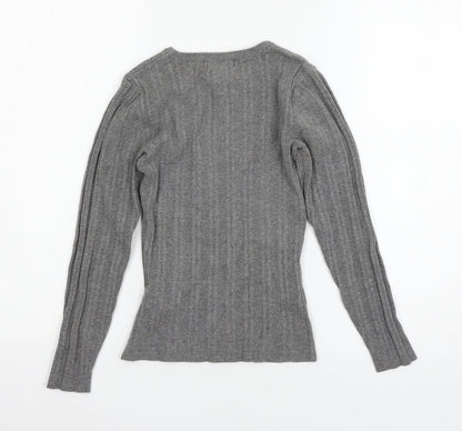 Primark Womens Grey  Knit Pullover Jumper Size 10