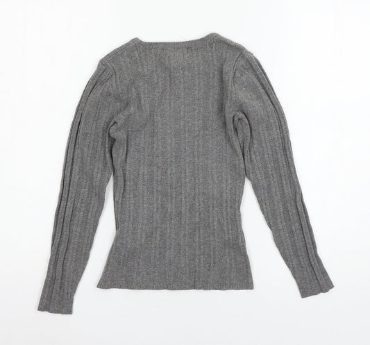 Primark Womens Grey  Knit Pullover Jumper Size 10